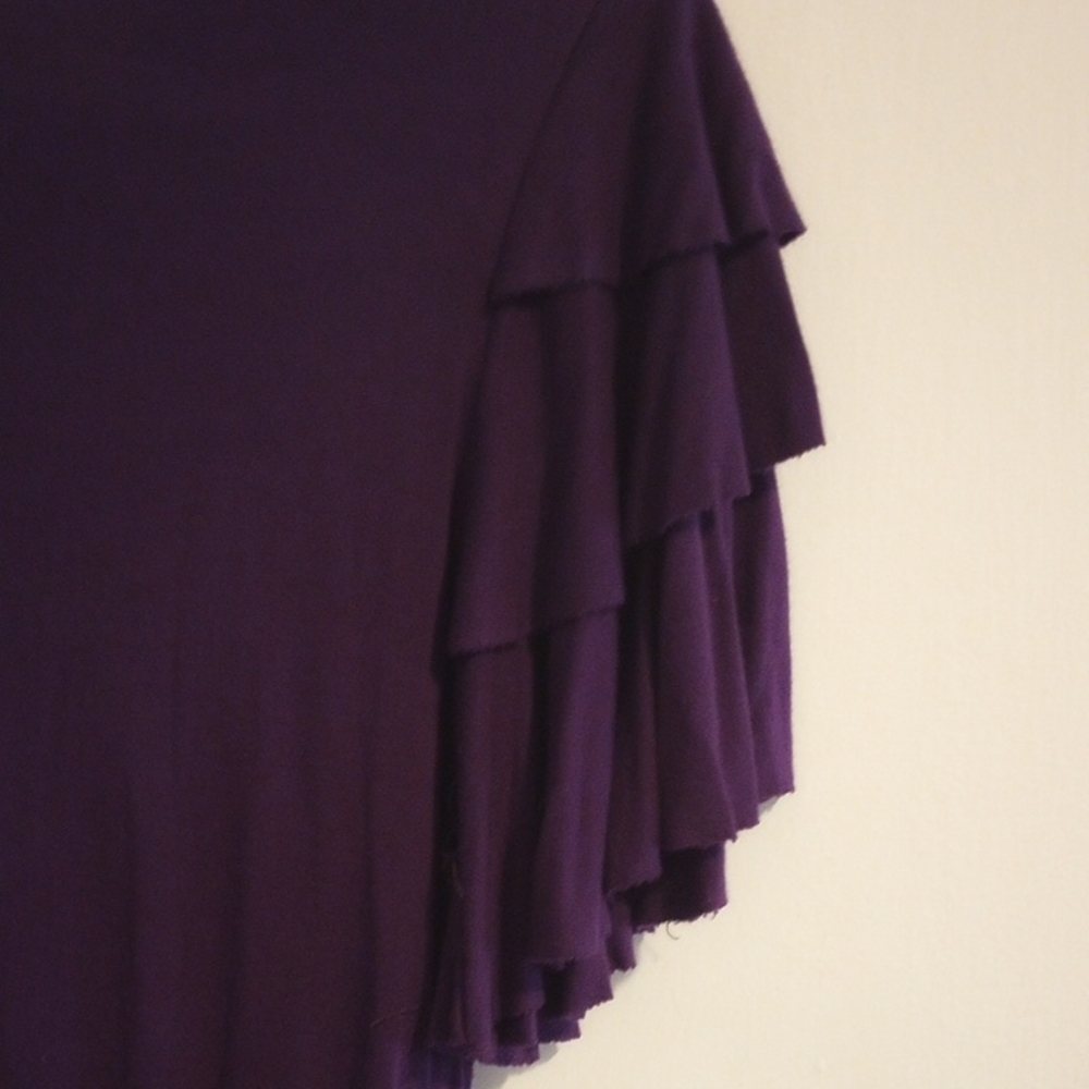 Chic Purple Ruffle Sleeve Tee - Picture 5 of 6